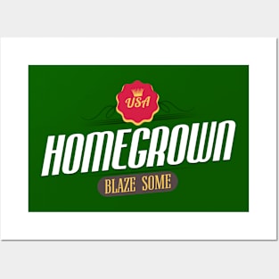 USA Homegrown "Blaze Some" Weed Apparel Posters and Art